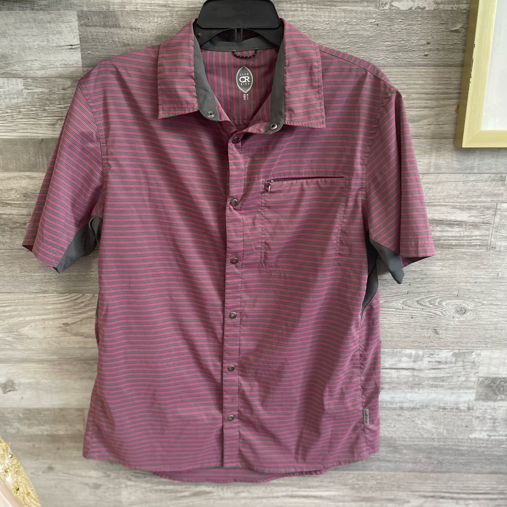 Club ride button up shirt sz medium